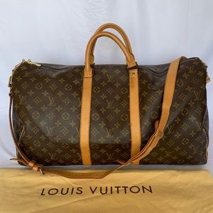 Louis Vuitton Bandoullier 55 with strap, padlock and key
